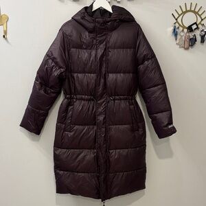 Fabletics Deep Purple Hooded Puffer Jacket